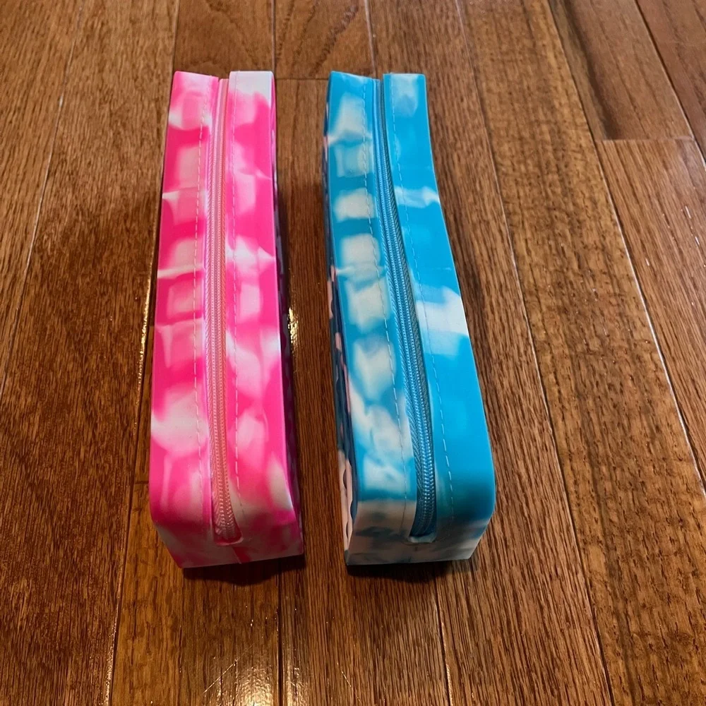 Set of 2 pop-it fidget pencil cases, never used